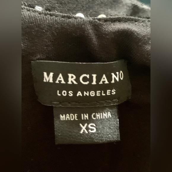 NWOT Marciano Denice Velvet Embelleshed Bodysuit in Black and Sequin - Picture 3 of 7